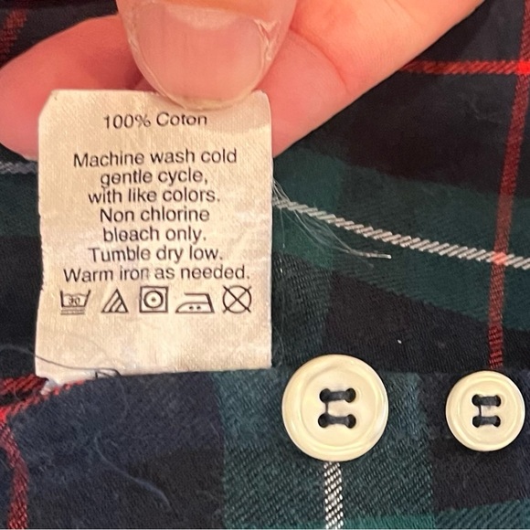 JCrew Button Up Long Sleeve Shirt Womens XS Green Multicolor Cotton Plaid Collar - Picture 2 of 8